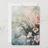 Invitation Hibiscus rose tropical Fête des mariées florale (Dos)