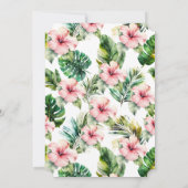 Invitation Hibiscus rose tropical Floral (Dos)