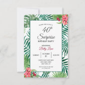 Invitation Hibiscus rouge 40e anniversaire (Devant)