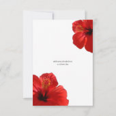 Invitation Hibiscus rouge floral Fête des mariées tropicale (Dos)