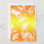 Invitation Hibiscus rouge hawaïen Golden Beach Anniversaire (Dos)