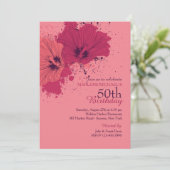 Invitation Hibiscus Splash (Debout devant)