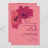 Invitation Hibiscus Splash (Devant / Derrière)