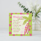 Invitation Hibiscus Surboard (Debout devant)