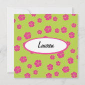 Invitation Hibiscus Surboard (Dos)