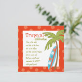Invitation Hibiscus Surboard (Debout devant)