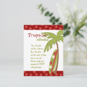 Invitation Hibiscus Surboard (Debout devant)