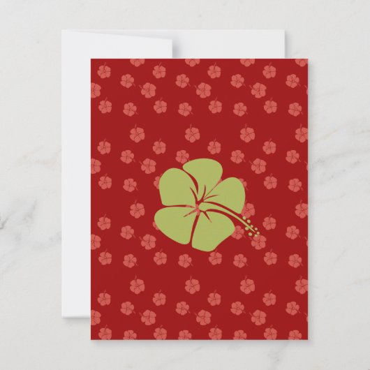 Invitation Hibiscus Surboard (Dos)