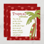 Invitation Hibiscus Surboard (Devant / Derrière)