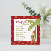 Invitation Hibiscus Surboard (Debout devant)