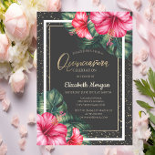 Invitation Hibiscus Tropical, Confetti