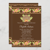 Invitation Hibiscus tropical et Fête de l'mariée de tiki (Devant / Derrière)