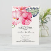 Invitation Hibiscus tropical Fête des mariées d'été (Debout devant)