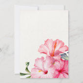 Invitation Hibiscus tropical Fête des mariées d'été (Dos)