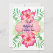 Invitation Hibiscus tropical Fleur d'aquarelle de plage Maria (Dos)