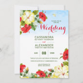 Invitation Hibiscus Tropical Floral (Devant)