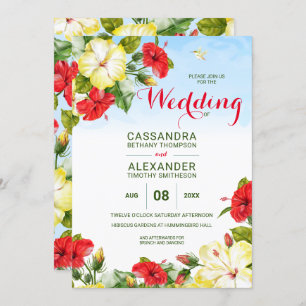 Invitation Hibiscus Tropical Floral