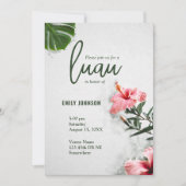 Invitation Hibiscus tropical Luau (Devant)