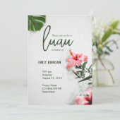 Invitation Hibiscus tropical Luau (Debout devant)