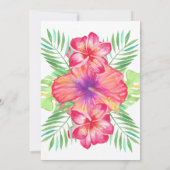 Invitation Hibiscus Tropical Luau Beach Retraite Party (Dos)