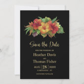 Invitation Hibiscus tropical Mariage floral Enregistrer la da (Devant)