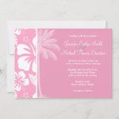 Invitation Hibiscus Tropical Rose Carnation; Palme D'Été (Devant)