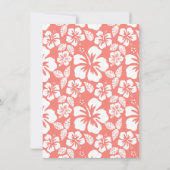 Invitation Hibiscus tropical rose corail (Dos)