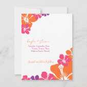 Invitation Hibiscus Tropical Rose Orange Purple Enregistrer L (Devant)