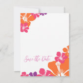 Invitation Hibiscus Tropical Rose Orange Purple Enregistrer L (Dos)