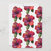 Invitation Hibiscus Tropical Rouge Fête des mariées florale (Dos)