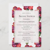 Invitation Hibiscus Tropical Rouge Fête des mariées florale (Devant)