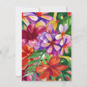 Invitation Hibiscus tropicaux, Plumeria & Palm | MARIAGE (Dos)