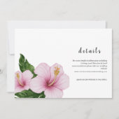 Invitation Hibiscus Wedding Details Card (Devant)