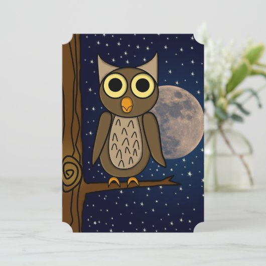 Invitation hibou   (Debout devant)