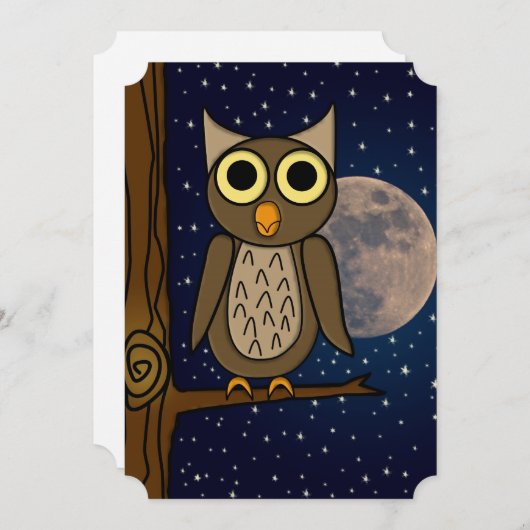 Invitation hibou (Devant / Derrière)