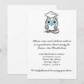 Invitation Hibou de fin d'études (Devant / Derrière)