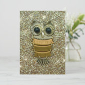 Invitation Hibou des bijoux d'or (Debout devant)