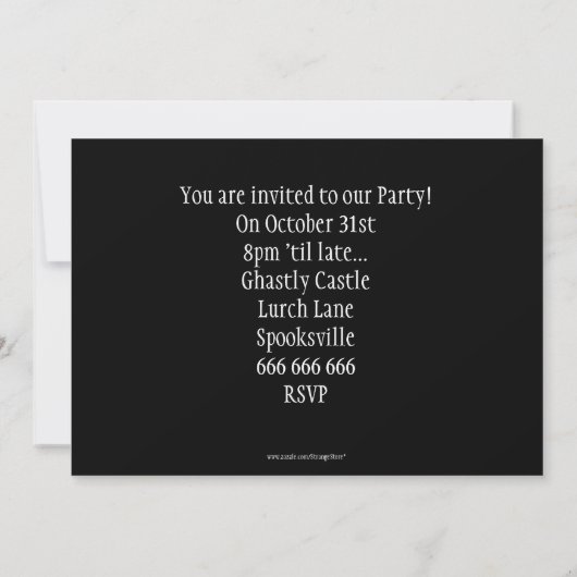 Invitation Hibou drôle (Dos)