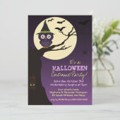 Invitation Hibou sur la fête d'anniversaire de Halloween de (Debout devant)