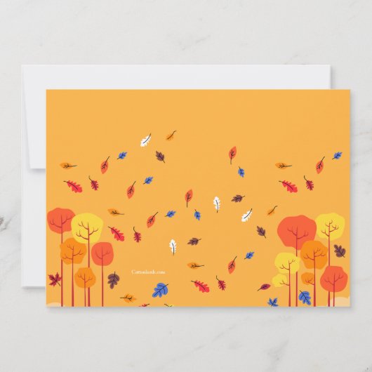 Invitation Hiboux d'automne (Dos)