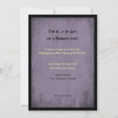 Invitation Hiboux et Déplaisant Arbre griffé pour Halloween (Dos)