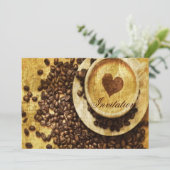 Invitation Hic Java cappuccino Coffee Beans Coffee Lover (Debout devant)