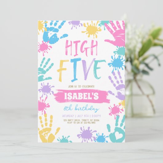 Invitation High Five Birday (Debout devant)