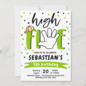 Invitation High Five Birday Hi Five 5th Birthday Party (Devant)
