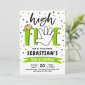 Invitation High Five Birday Hi Five 5th Birthday Party (Debout devant)