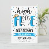 Invitation High Five Birday Hi Five 5th Birthday Party (Debout devant)