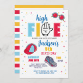 Invitation High Five Birthday Lunettes de soleil 5th Summer B (Devant / Derrière)