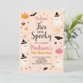 Invitation High Five Enfants Éffrayants Halloween Anniversair (Debout devant)