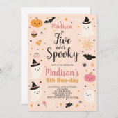 Invitation High Five Enfants Éffrayants Halloween Anniversair (Devant / Derrière)