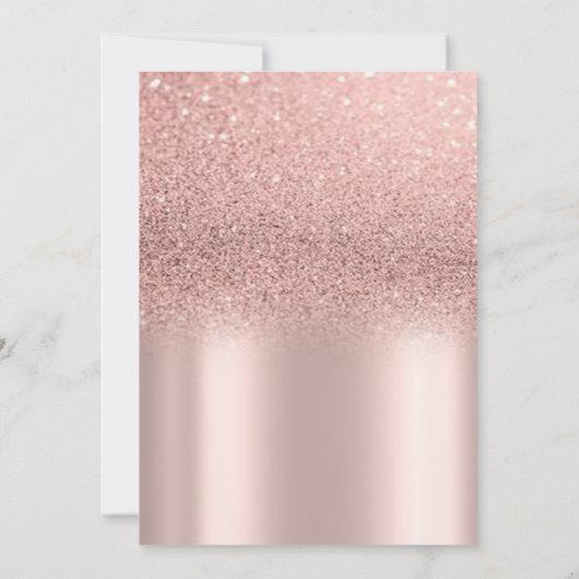 Invitation High Heel Rose Gold Parties scintillant Bokeh Retr (Dos)